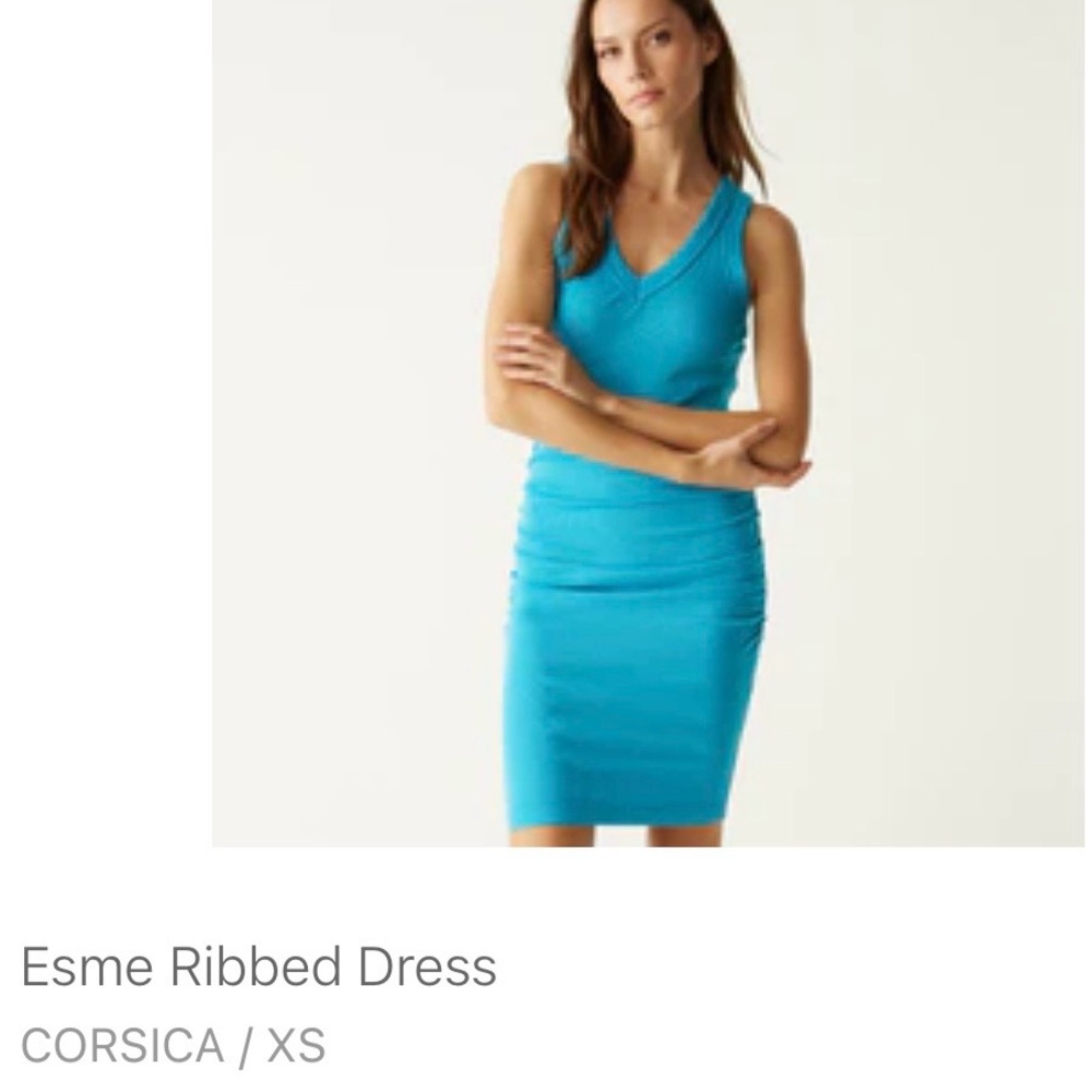 Michael Stars Esme Ribbed Dress in Corsica